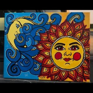 The sun & the moon painting🌞🌜
